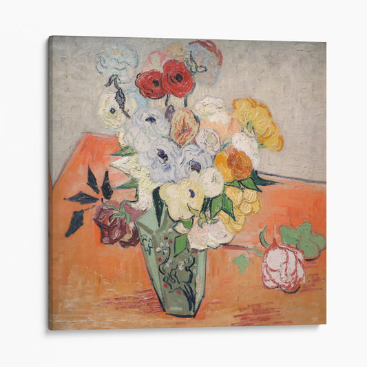Roses and Anemones 1890 by Vincent Van Gogh