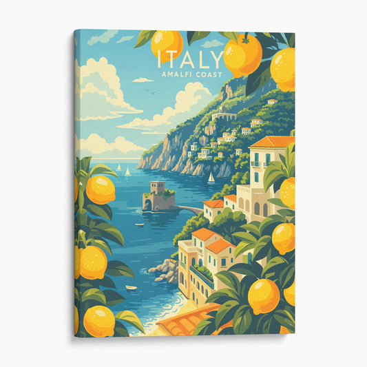Amalfi Coast Italy Travel Poster