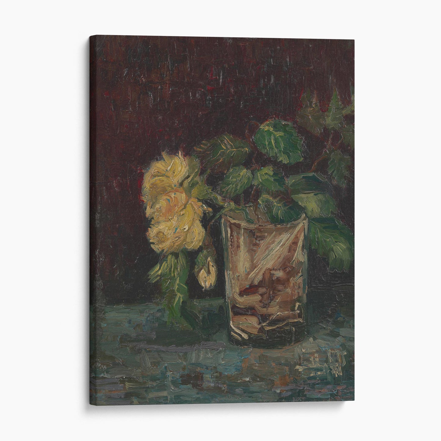 Glass with Yellow Roses by Van Gogh