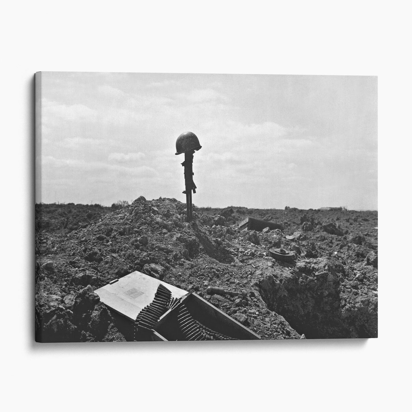 Helmet Monument to an American Soldier, World War Two