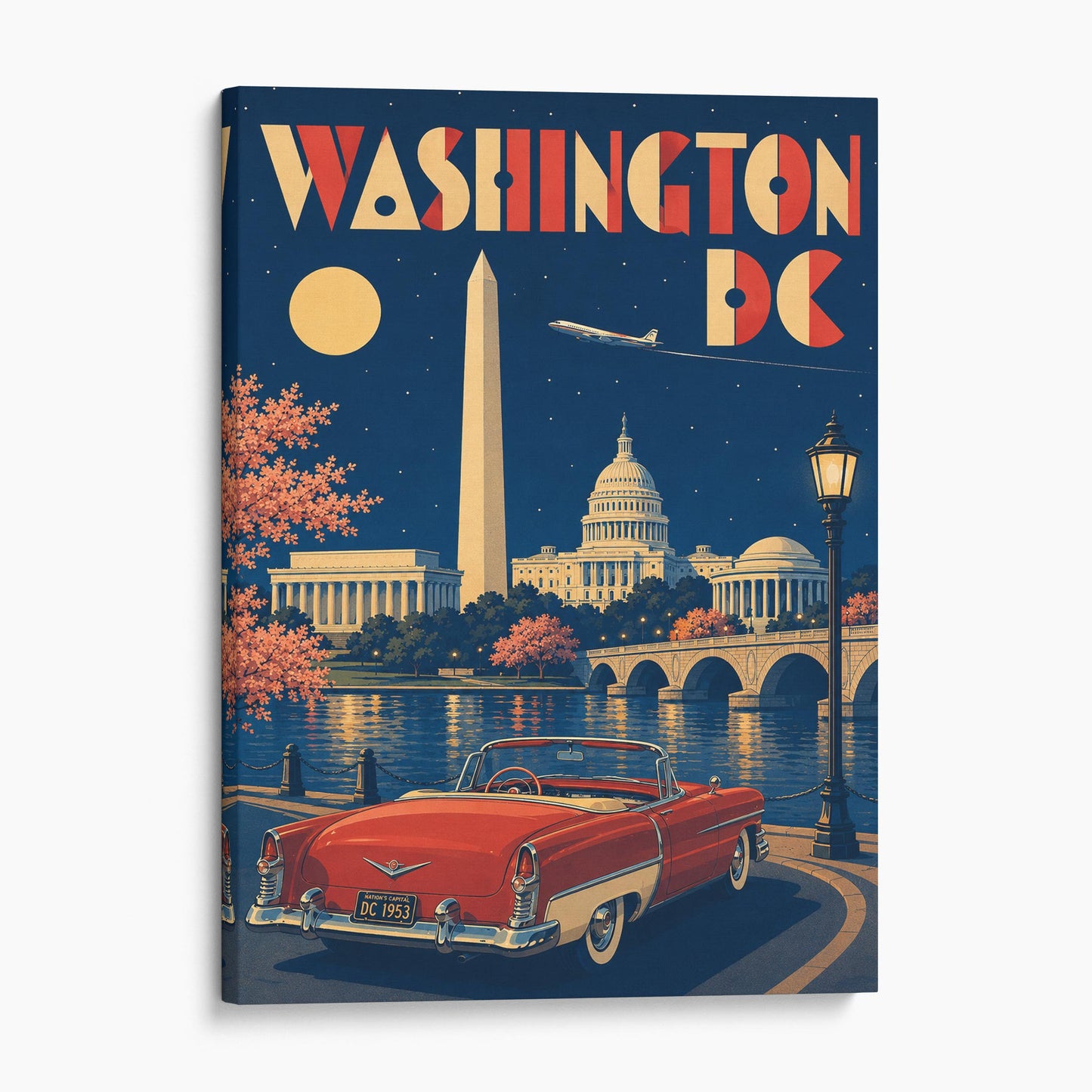 Washington DC Vintage Travel Poster
