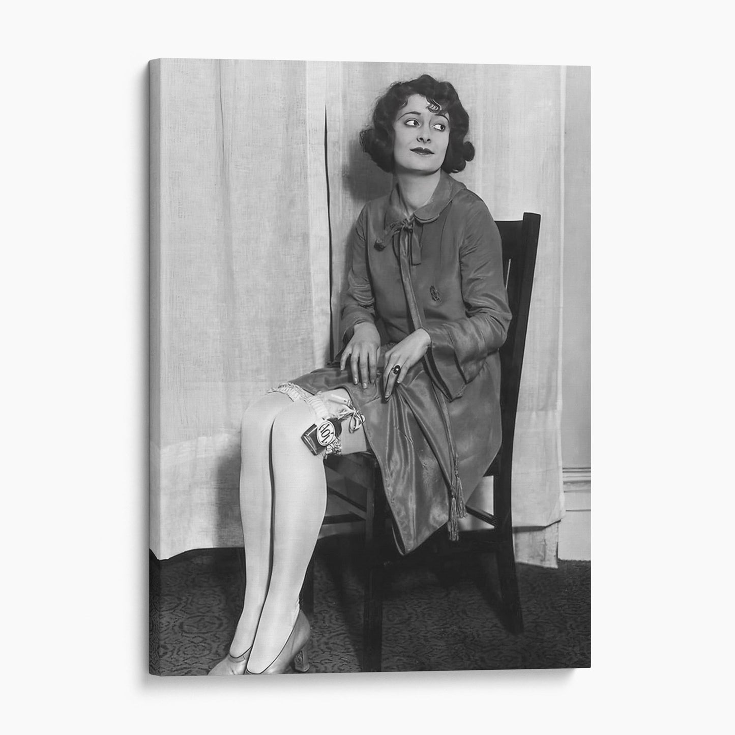 Woman Hiding Flask In Garter - Prohibition 1920s