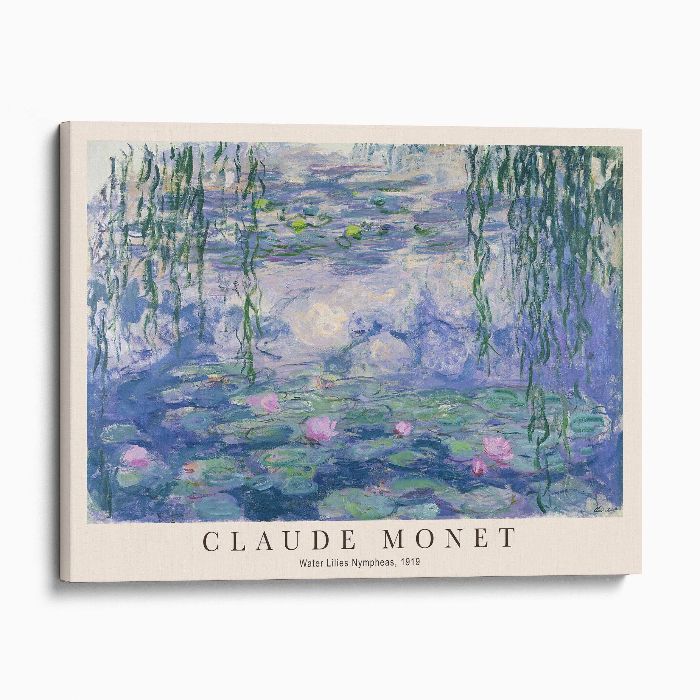 Claude Monet Water Lilies Nympheas (1919) Canvas Wall Art Prints