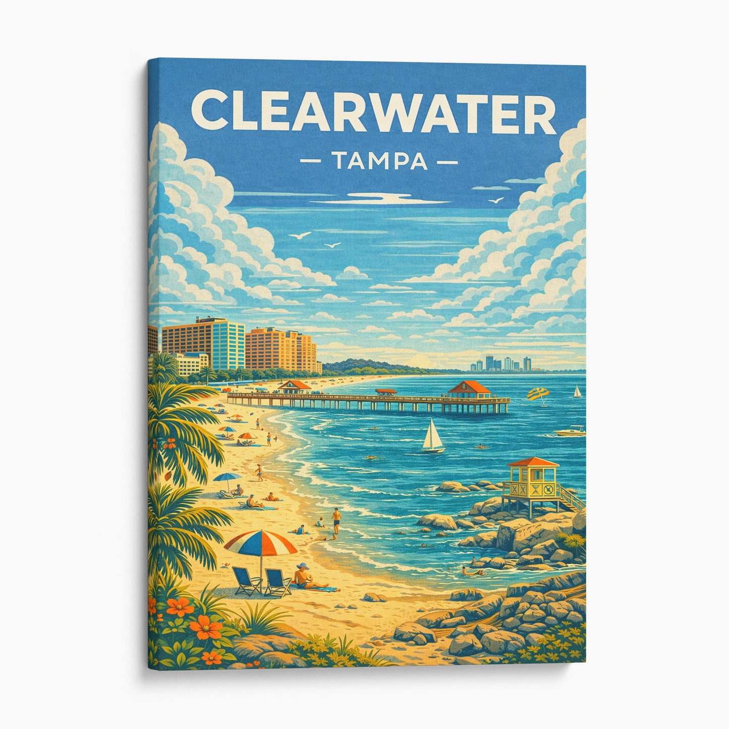 Clearwater Tampa Bay Travel Poster