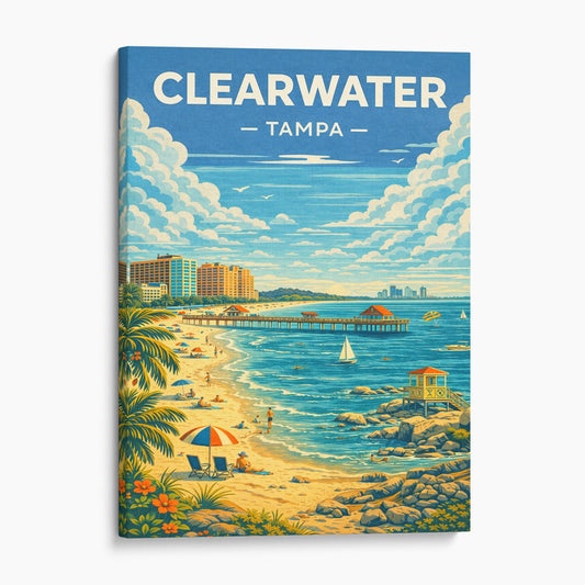 Clearwater Tampa Bay Travel Poster