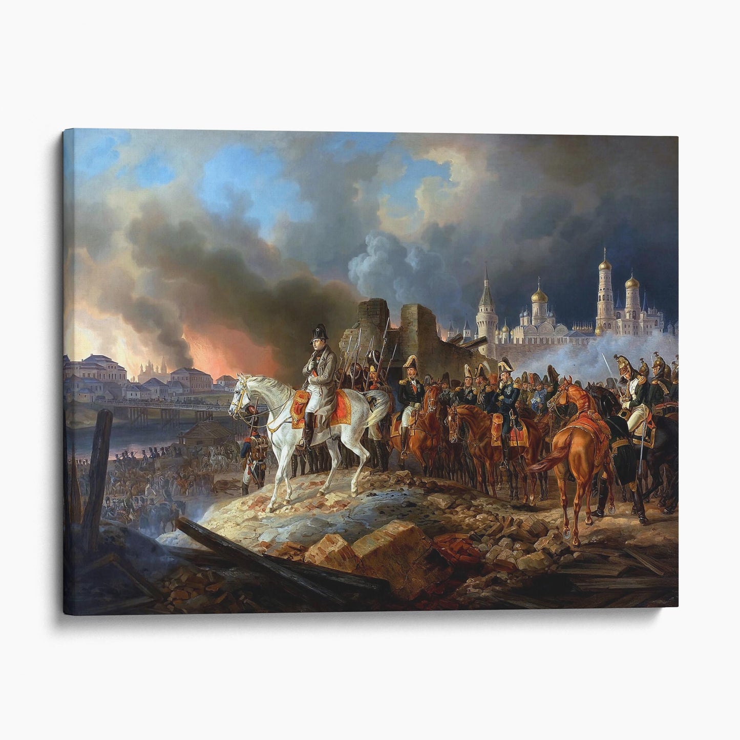 Napoleon in Burning Moscow by Adam Albrecht