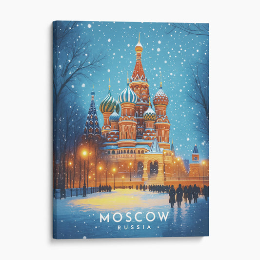 Moscow Russia Vintage Travel Poster