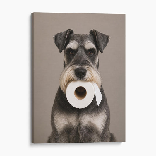 Standard Schnauzer Dog Toilet Paper