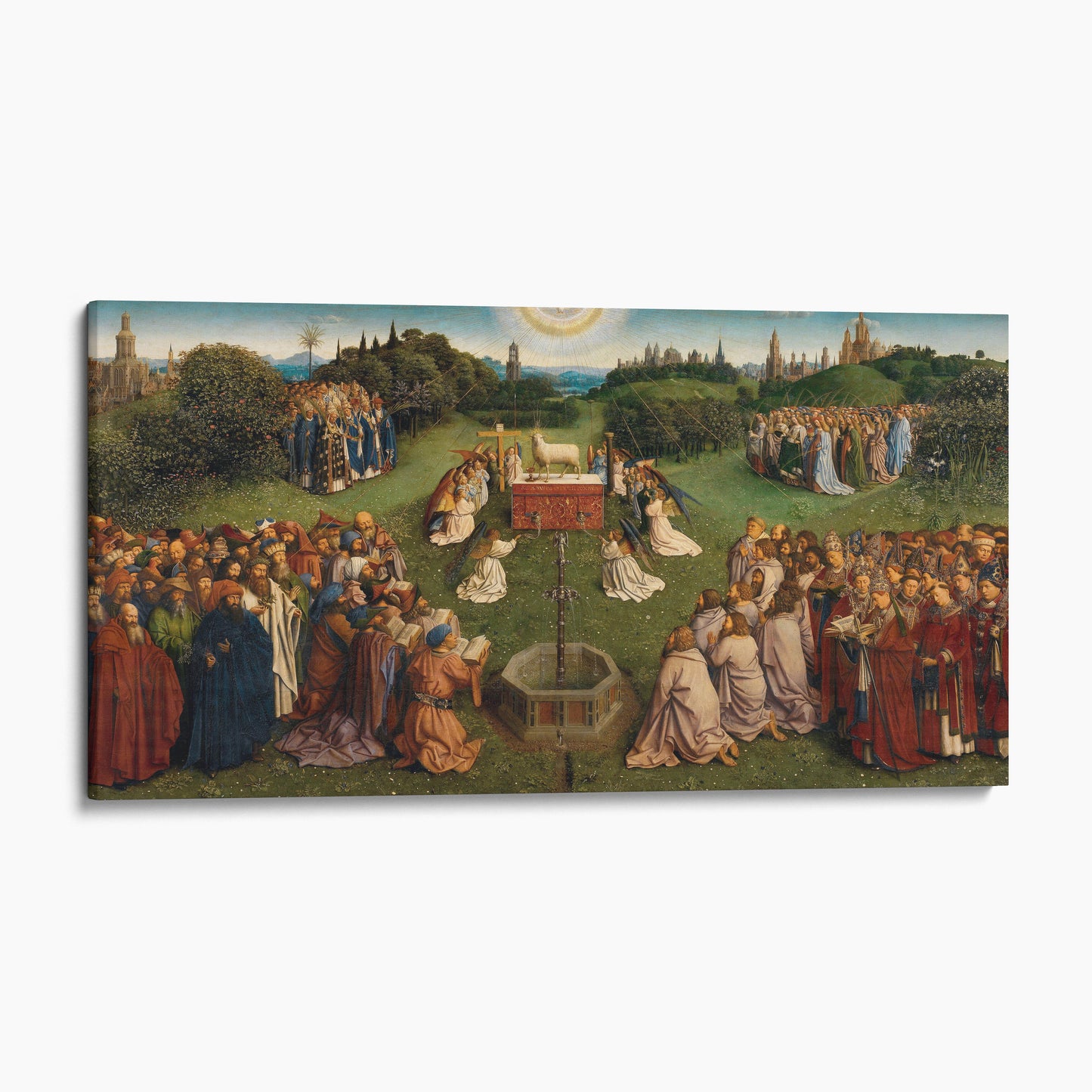 Adoration of the Lamb from the Ghent Altarpiece by Hubert van Eyck