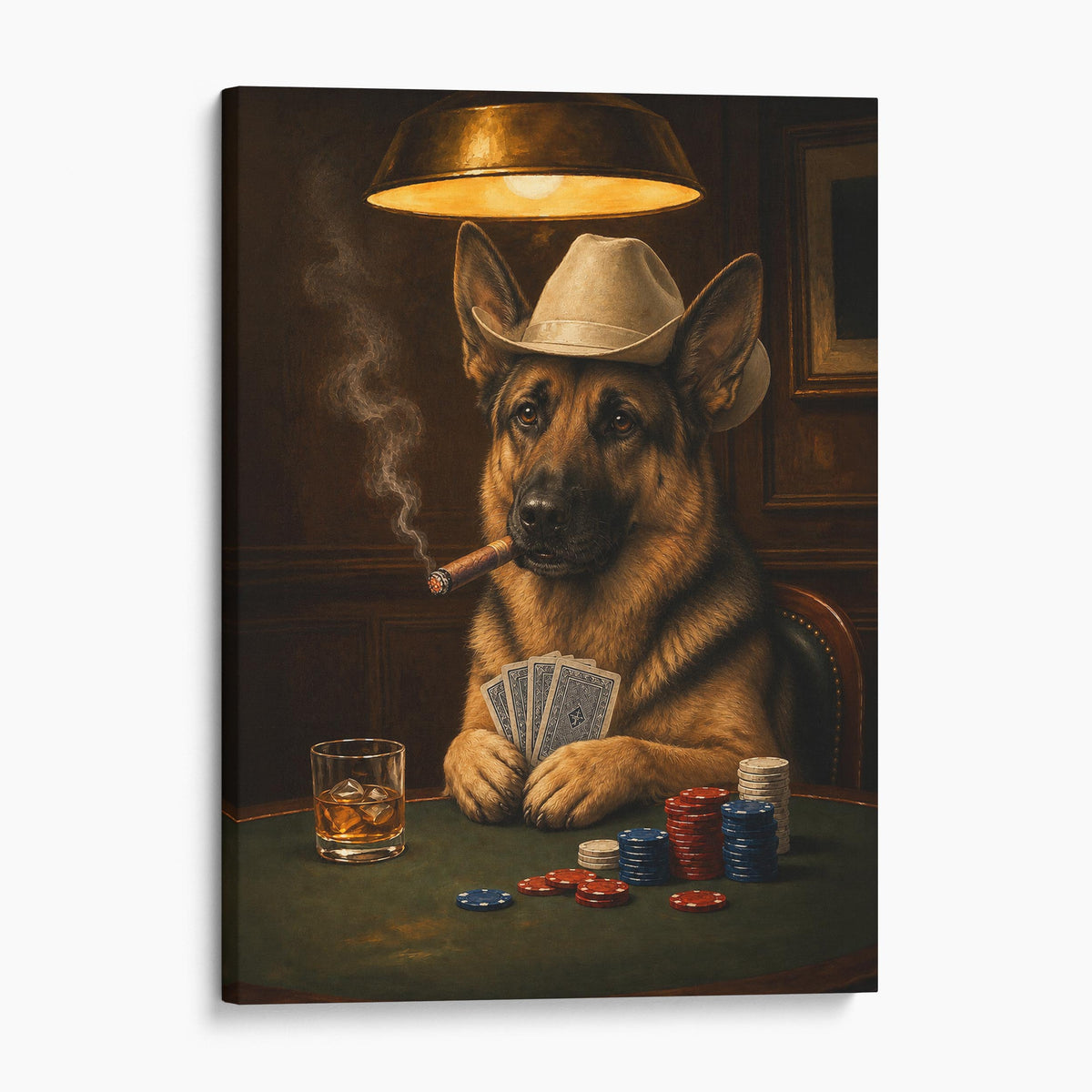 German Shepherd Dog Playing Cards