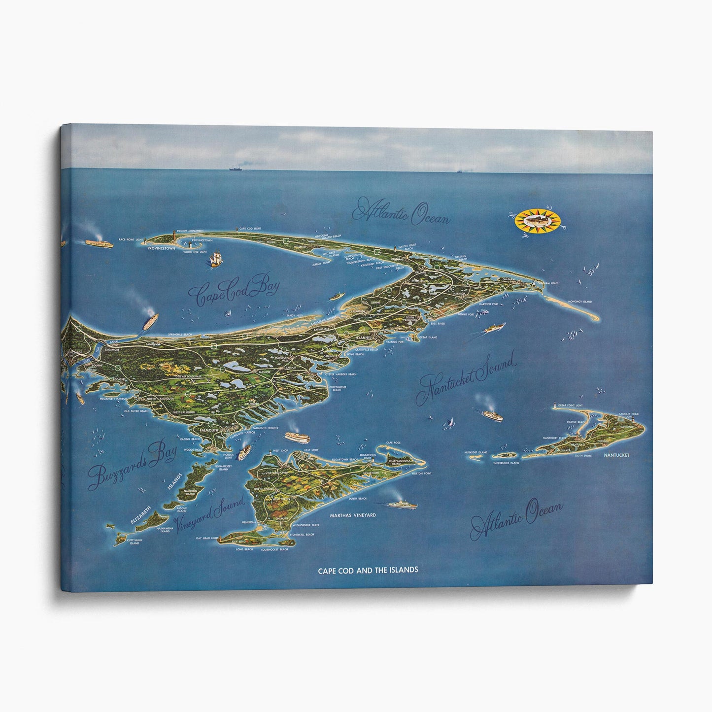 Map of Cape Cod and the Islands