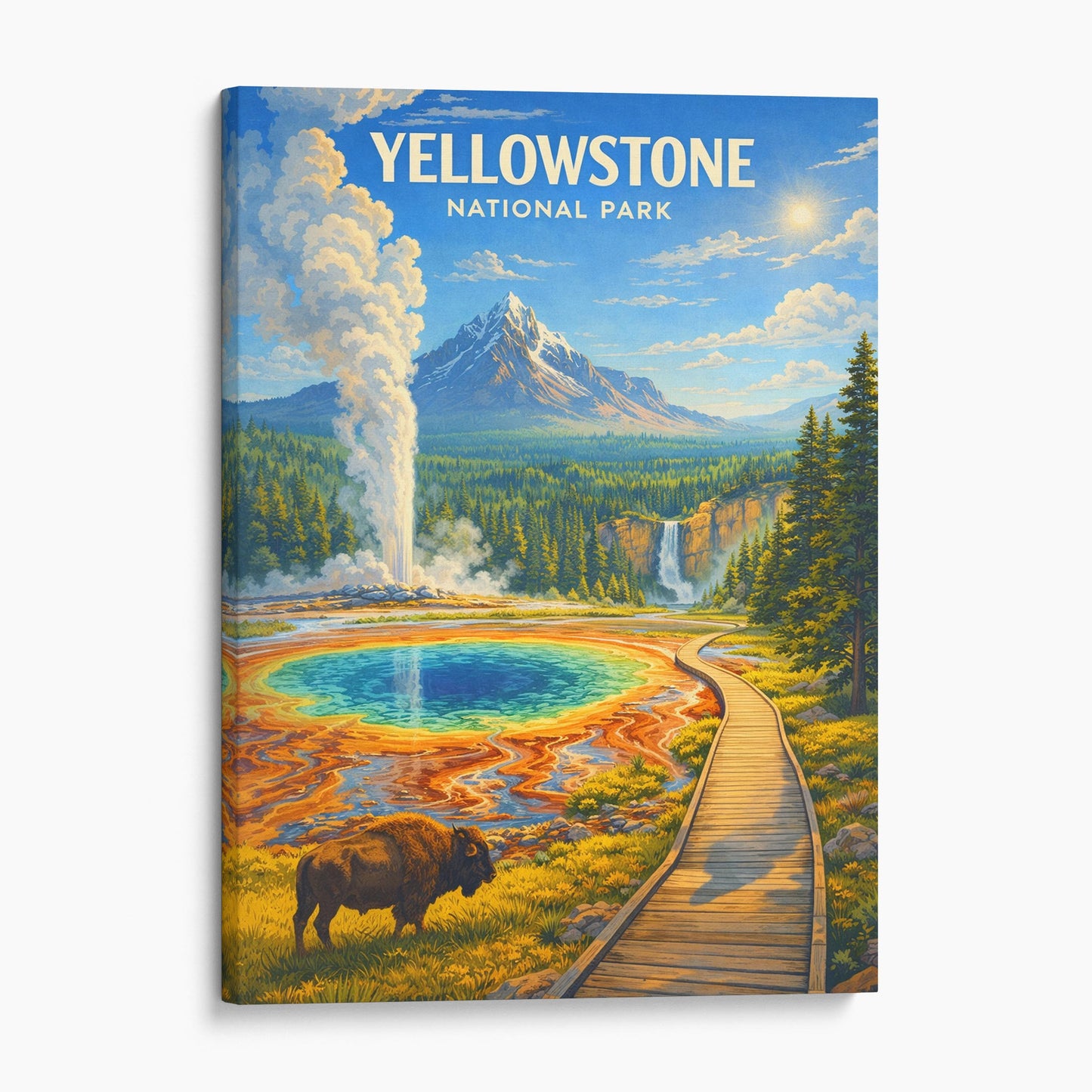 Yellowstone National Park Travel Poster