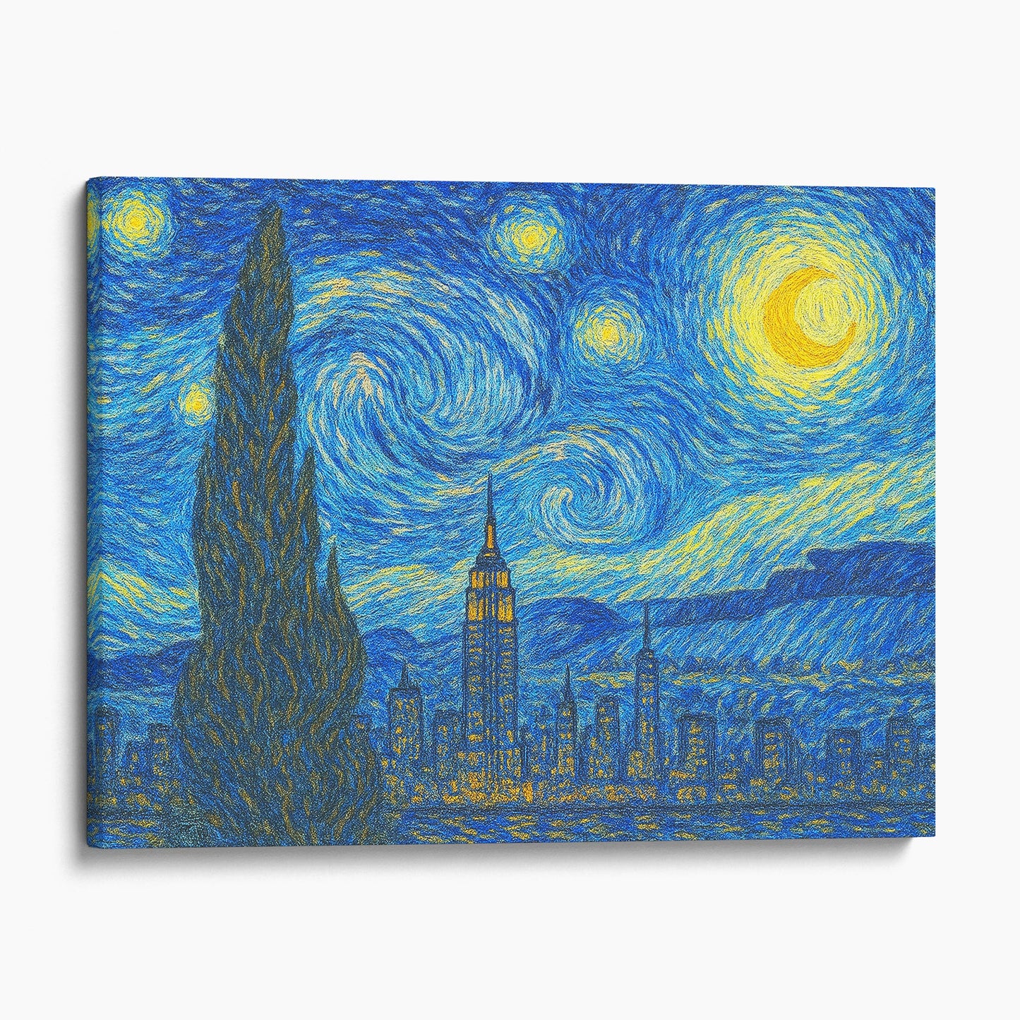 New York City Skyline Van Gogh Starry Night