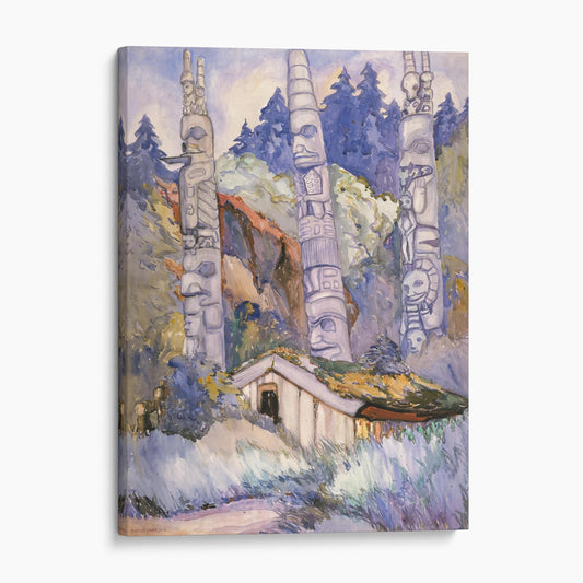 Haida Totems, Cha-atl, Queen Charlotte Island - Emily Carr