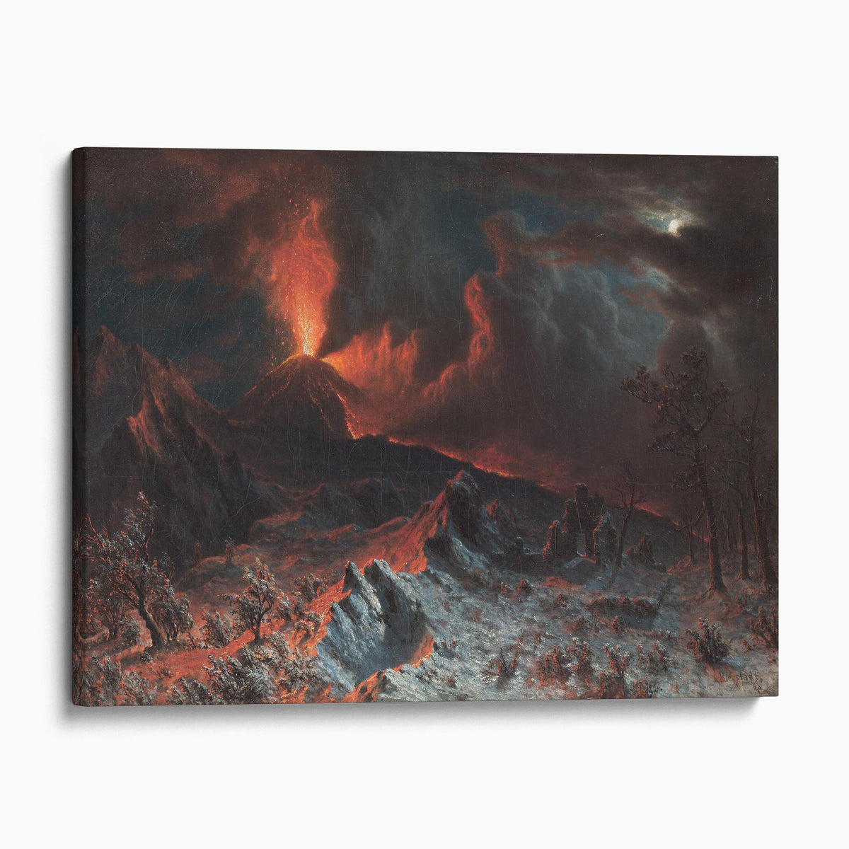 Mount Vesuvius at Midnight by Albert Bierstadt