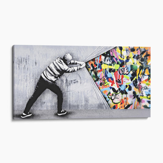 Behind The Curtain Banksy