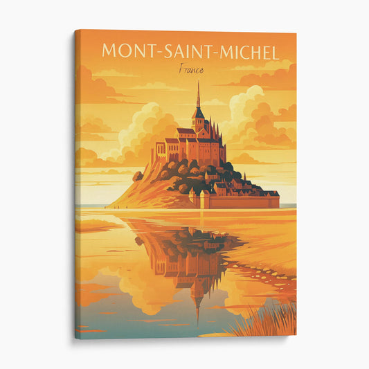 Mont-Saint-Michel France Vintage Travel Poster