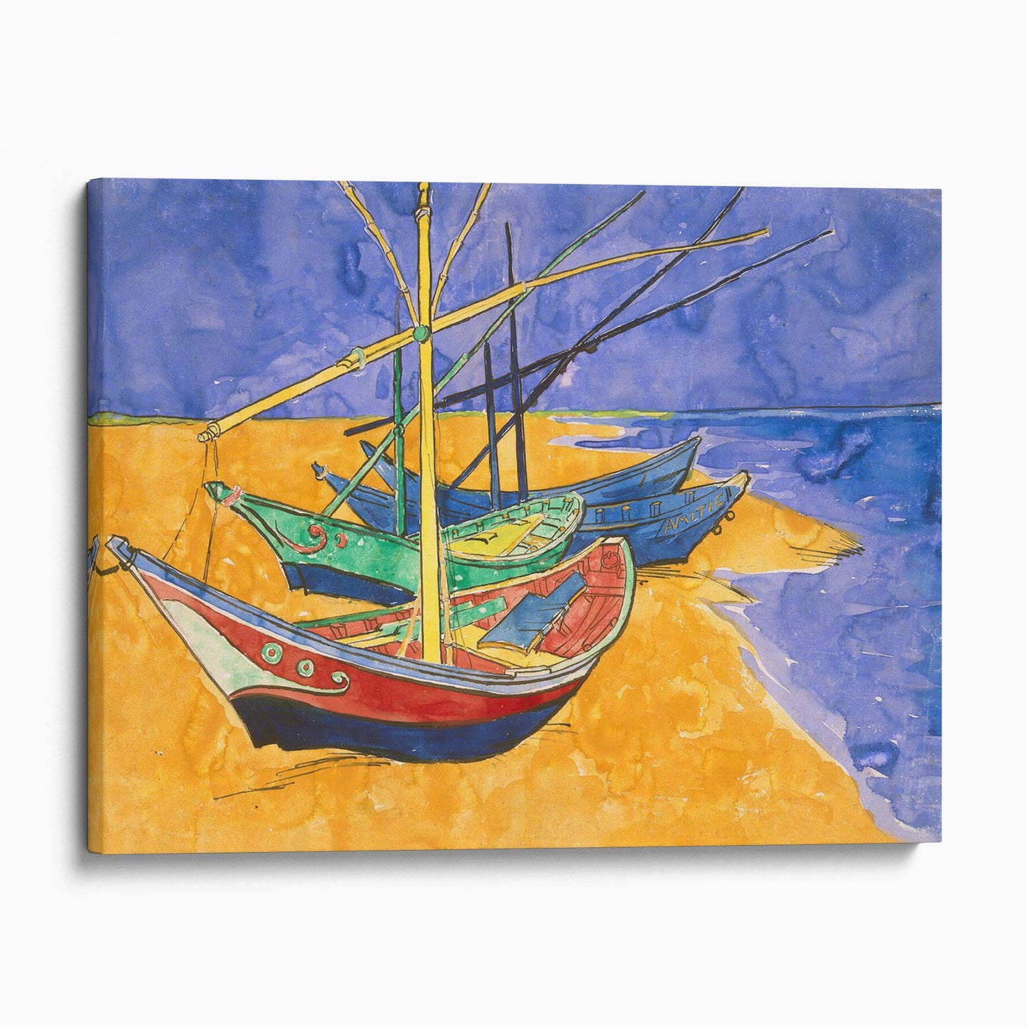 Fishing Boats on the Beach by Van Gogh