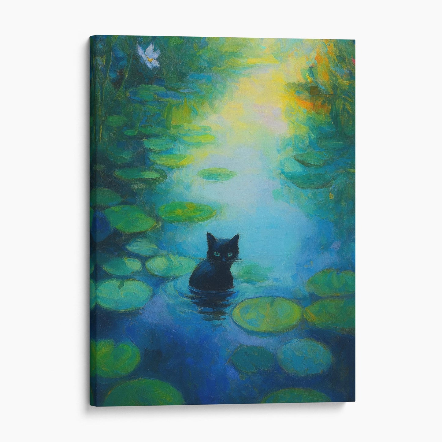 Water Lilies With Cat Claude Monet