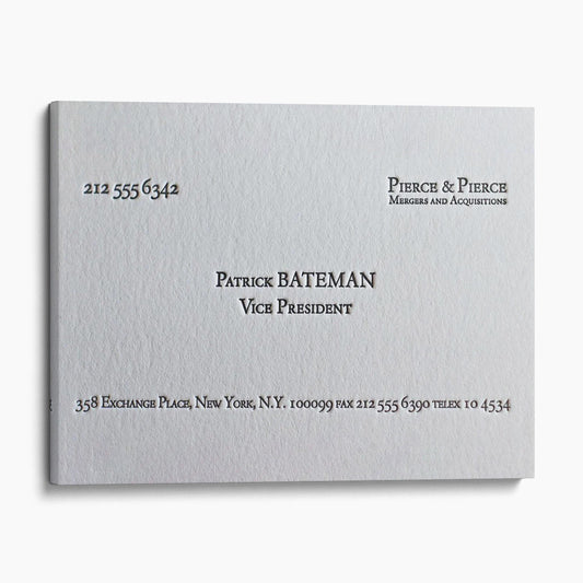 Patrick Bateman Business Card American Psycho