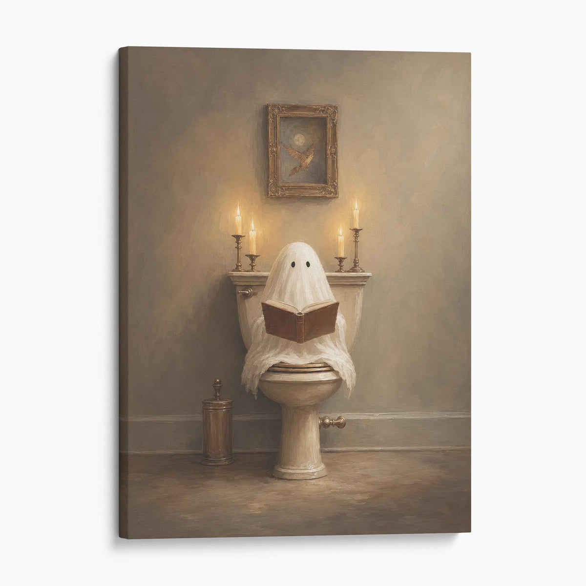Ghost Reading On The Toilet