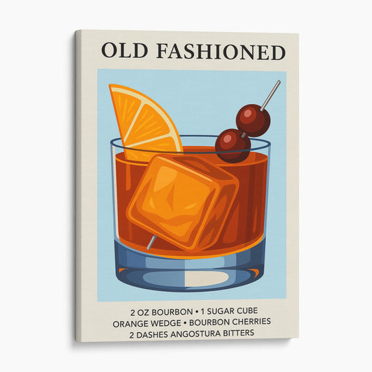 Old Fashioned Cocktail Vintage Drink Poster