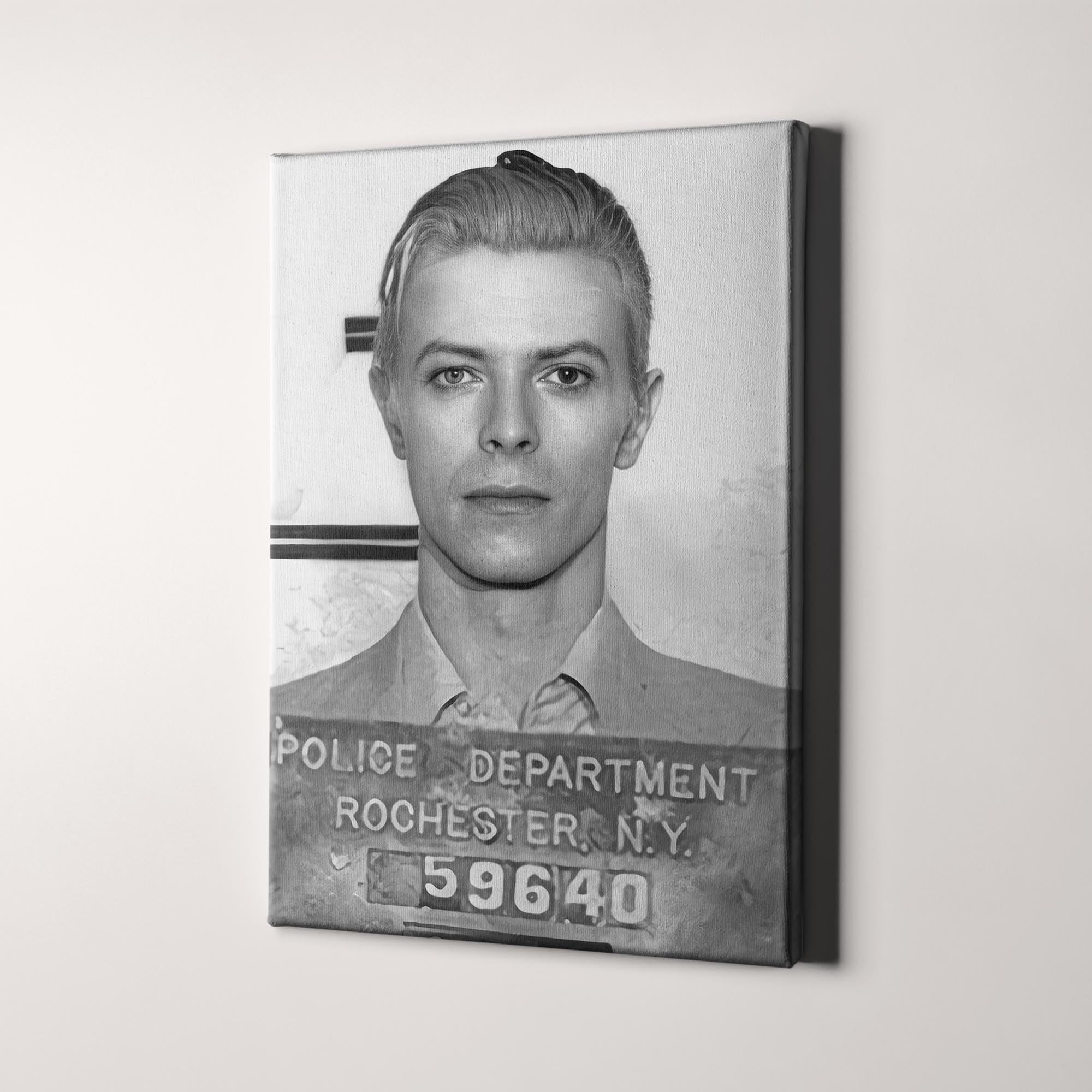 David Bowie Prison Mug Shot Canvas Wall Art Prints – Big Canvas Art Prints