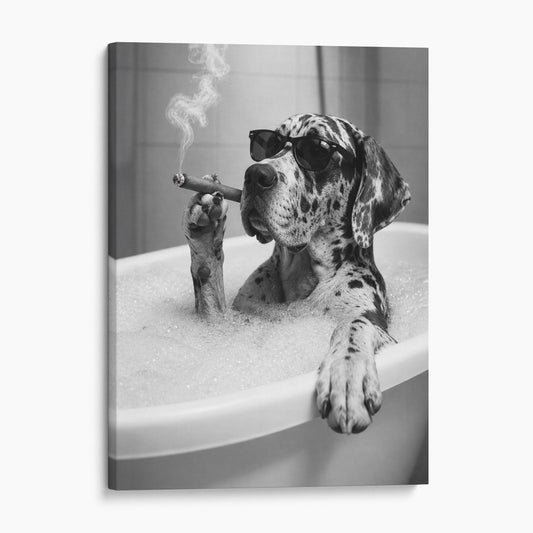 Great Dane Dog Bathtub Cigar