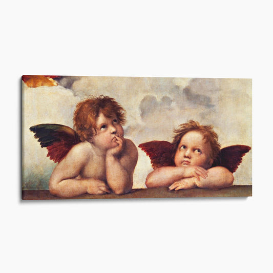The Two Angels, Cherubs Raphael Sistine Madonna