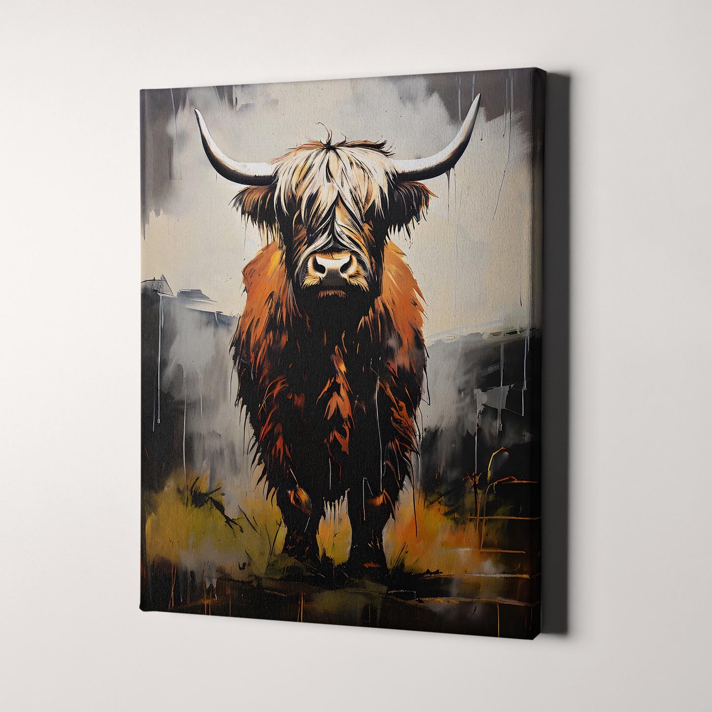 Highland Cow Graffiti