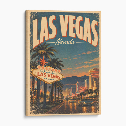 Las Vegas Vintage Travel Poster