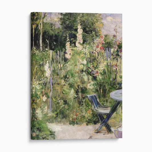 Roses Tremieres (Hollyhocks), 1884 by Berthe Morisot