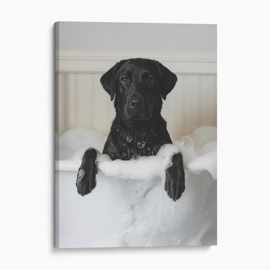 Black Labrador Dog Bubble Bath