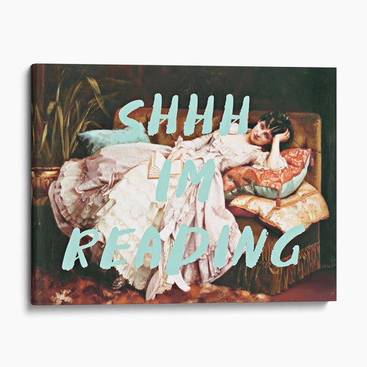 Shhh I'm Reading. Decadent Young Woman.
