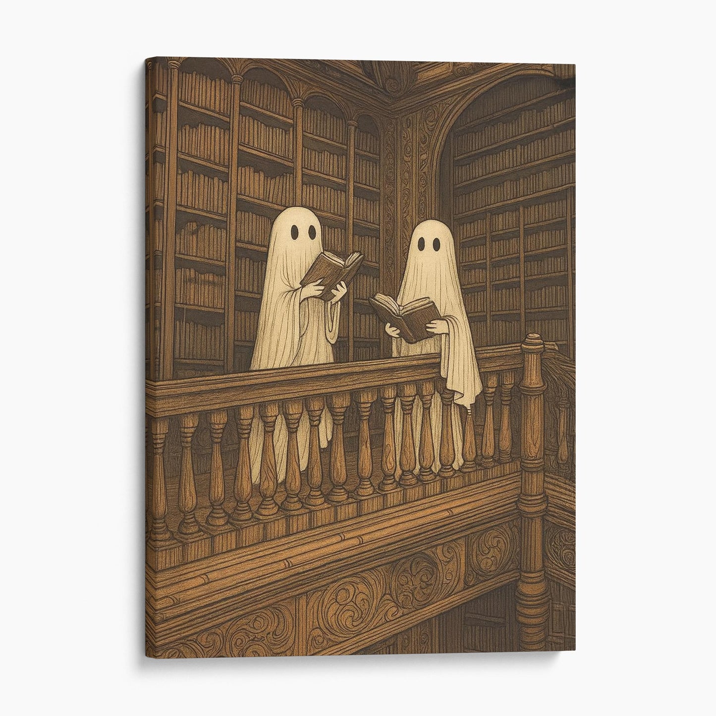 Ghost Reading In The Library