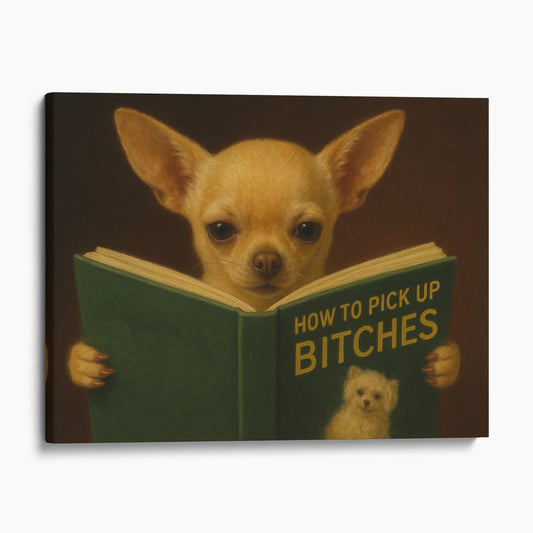 Chihuahua Dog Reading Dating Book