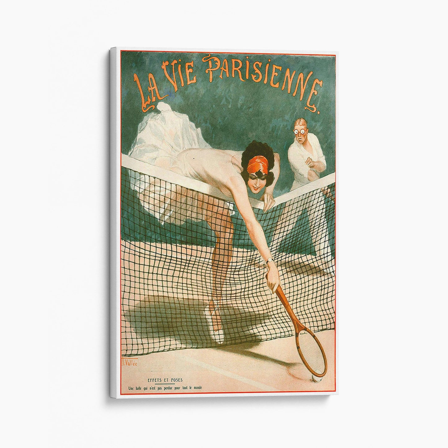 La Vie Parisienne Magazine Cover Vintage French Tennis Poster