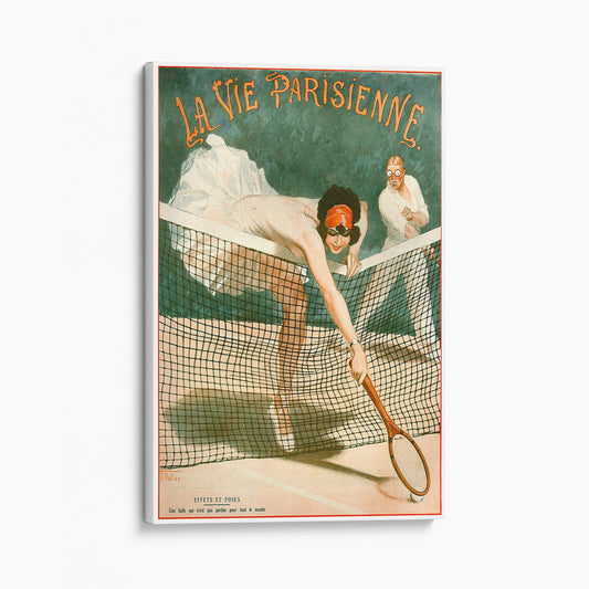 La Vie Parisienne Magazine Cover Vintage French Tennis Poster
