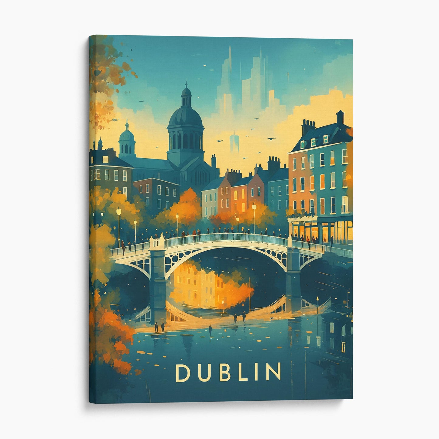 Dublin Ireland Vintage Travel Poster