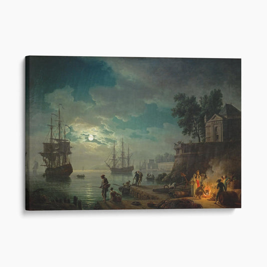 Night - A Port in the Moonlight, 1748 by Claude Vernet