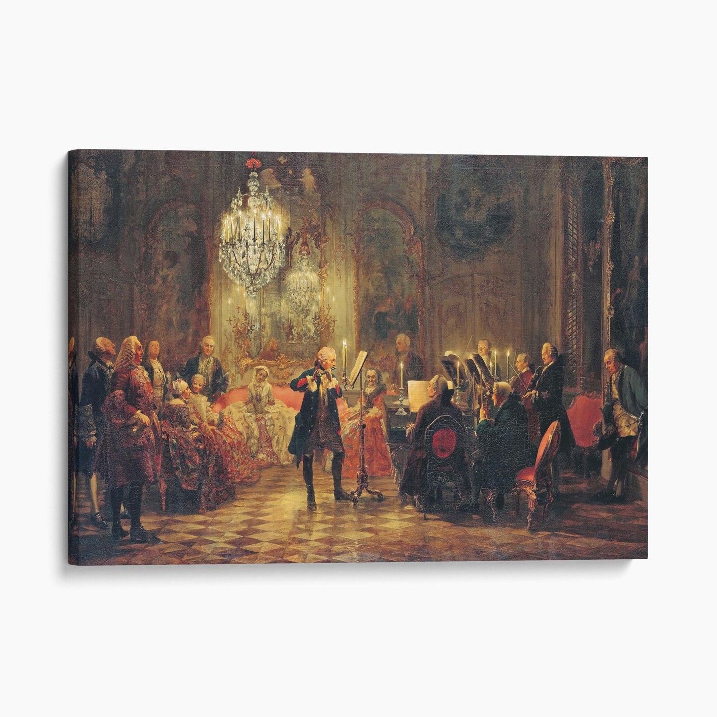 A Flute Concert of Frederick the Great at Sanssouci 1852 - Adolph von Menzel