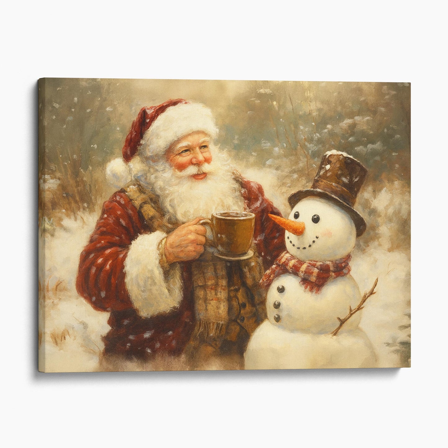 Santa Claus With Snowman