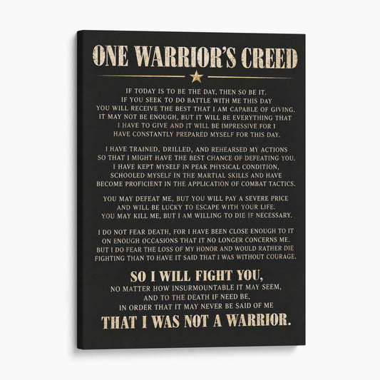 One Warrior's Creed