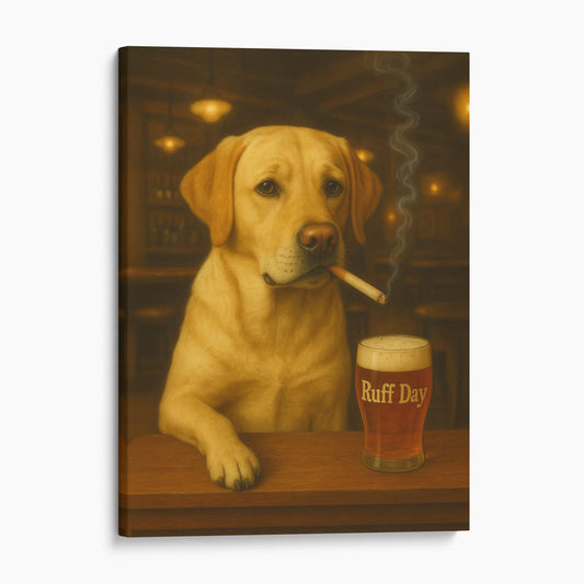 Yellow Labrador Retriever Dog Ruff Day