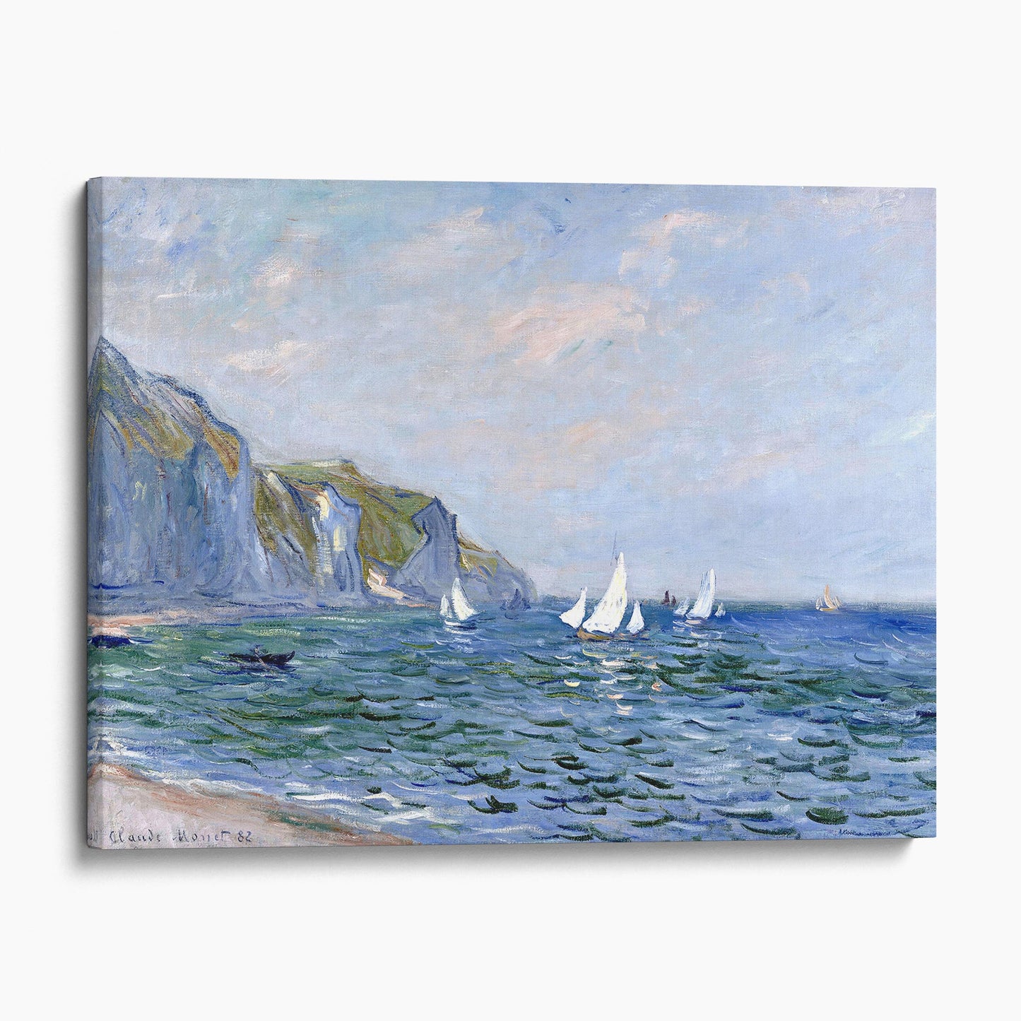 Cliffs and Sailboats at Pourville by Claude Monet