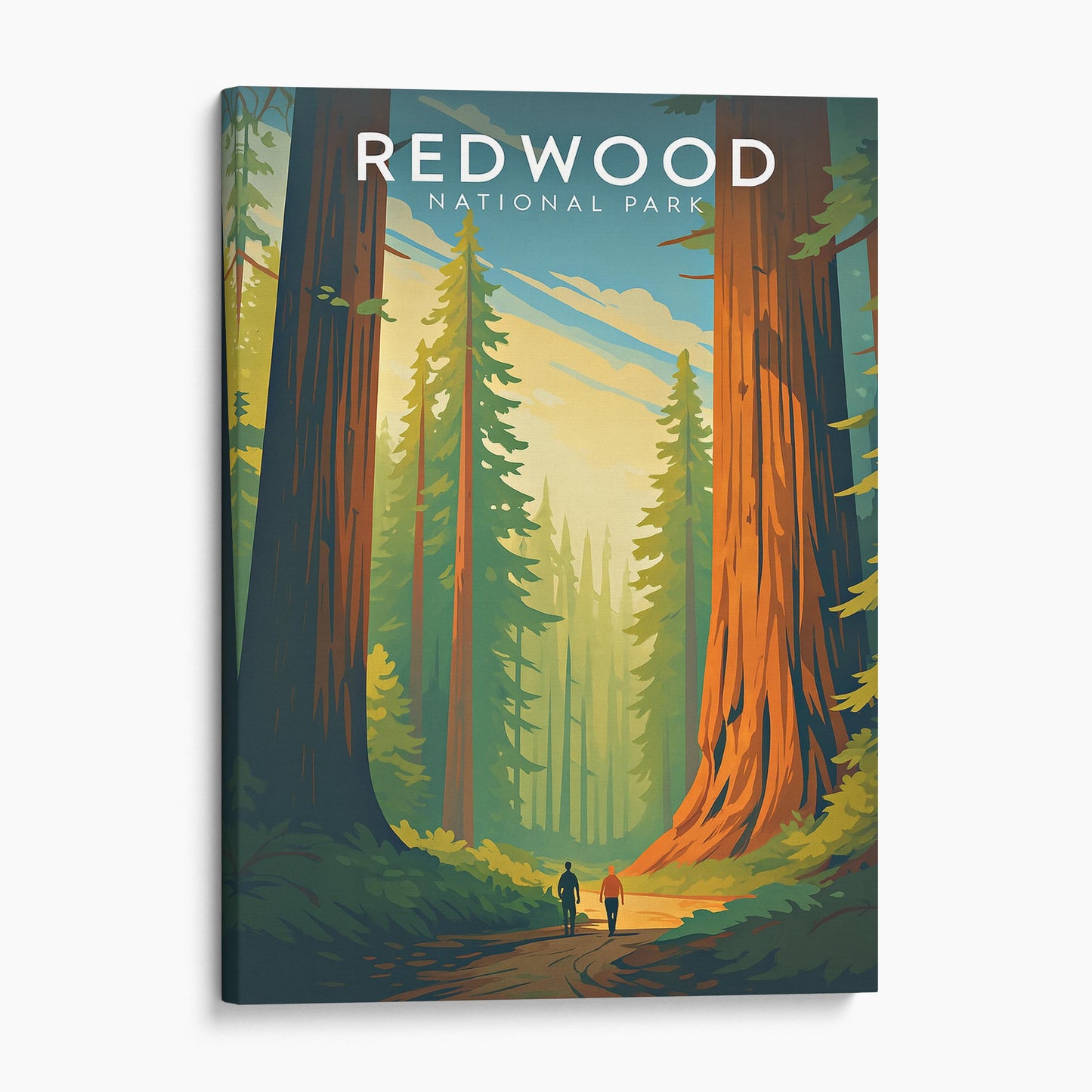 Redwood National Park Vintage Travel Poster