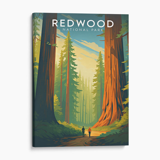 Redwood National Park Vintage Travel Poster