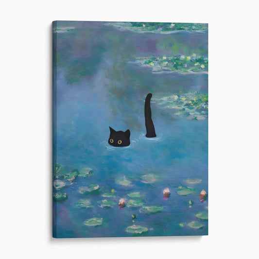 Water Lilies With Cat Claude Monet