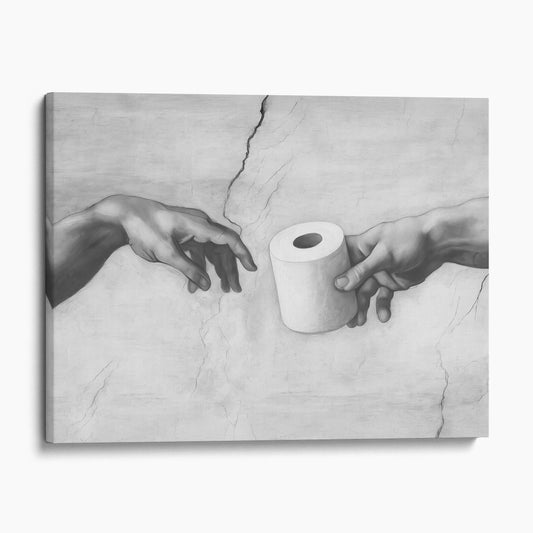 Hands of God and Adam Michelangelo Toilet Paper