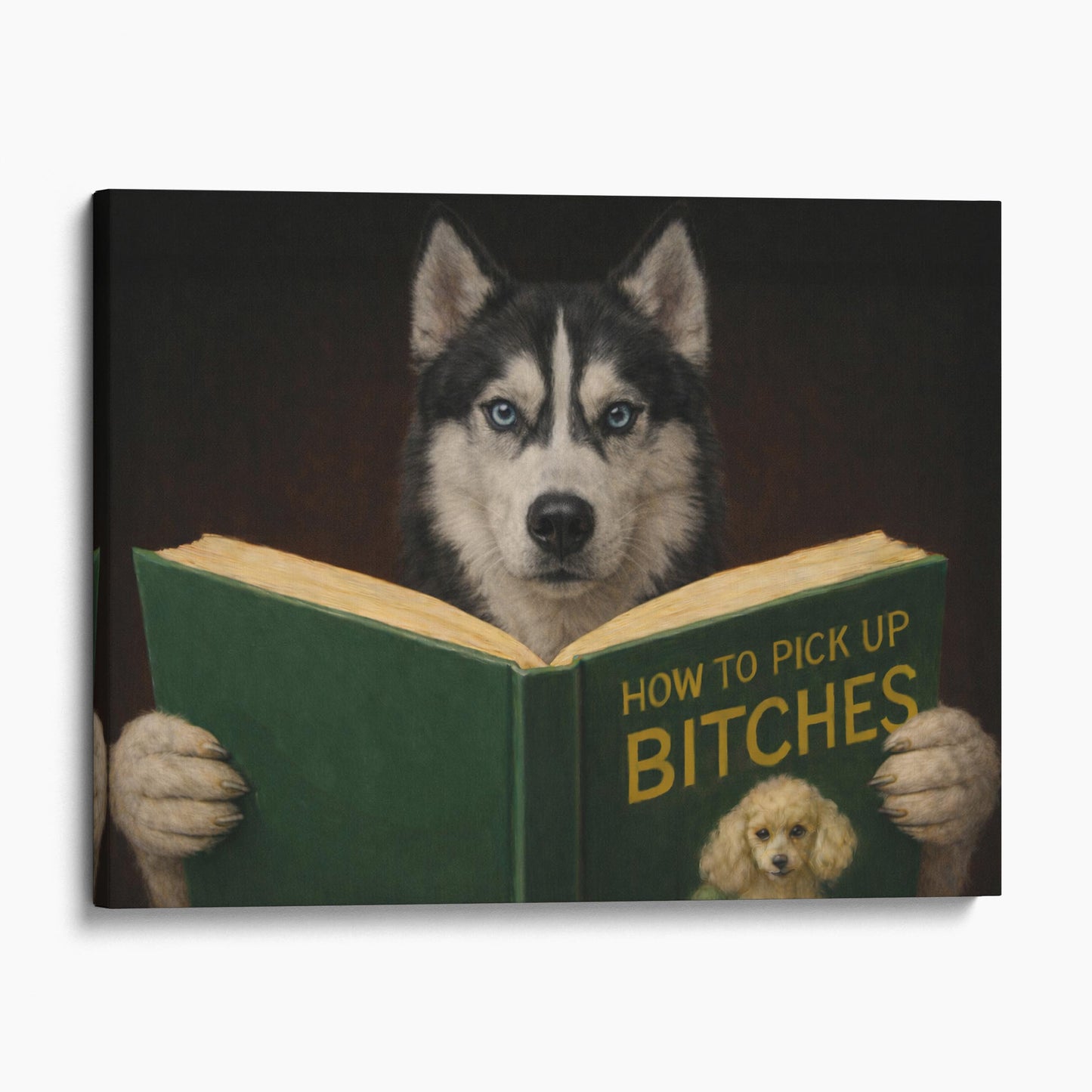 Siberian Husky Reading Dog Dating Book